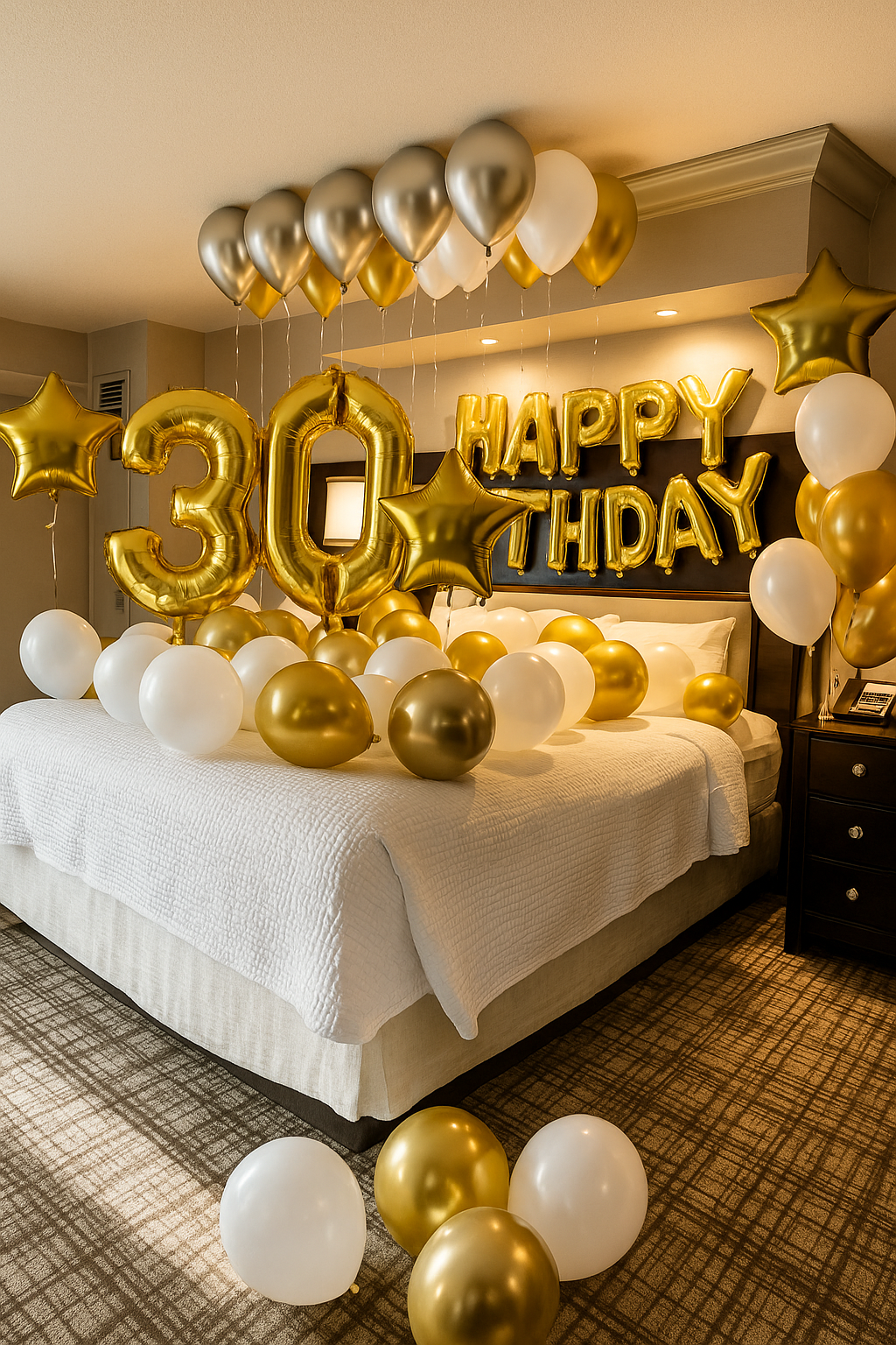 Golden 30th Room Surprise