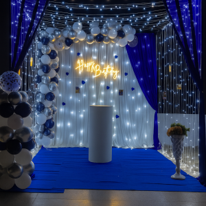 Starlit Blue & White Birthday Canopy